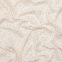 Cotton - Heirloom - Double Gauze - Ivory Pink Rose Stripe