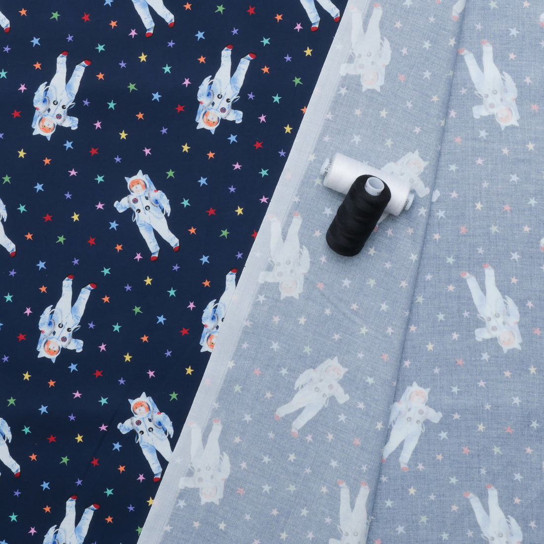 Dear Stella - Cotton - Meowter Space - Cats - Navy