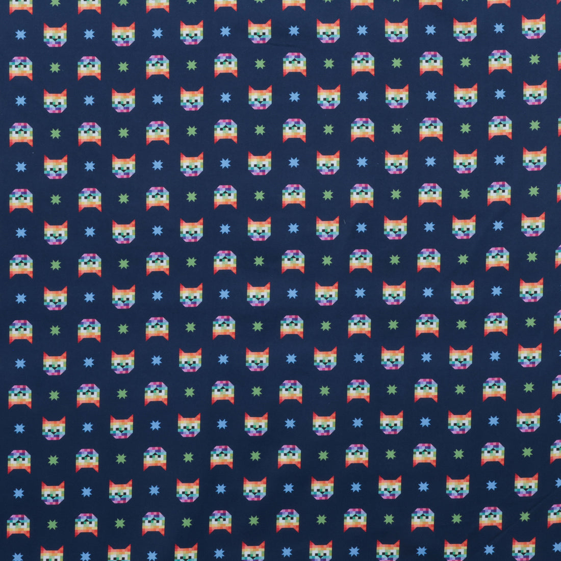 Dear Stella - Cotton - Meowter Space - Laser Cat - Navy