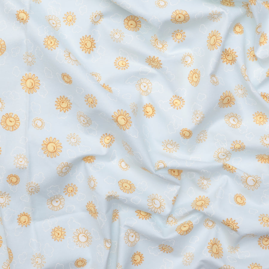 Cozy Cotton - Flannel - Over The Moon - Sky Blue