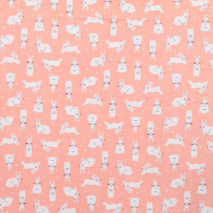Cloud 9 - Flannel - Winter Forest - Snowhares - Pink