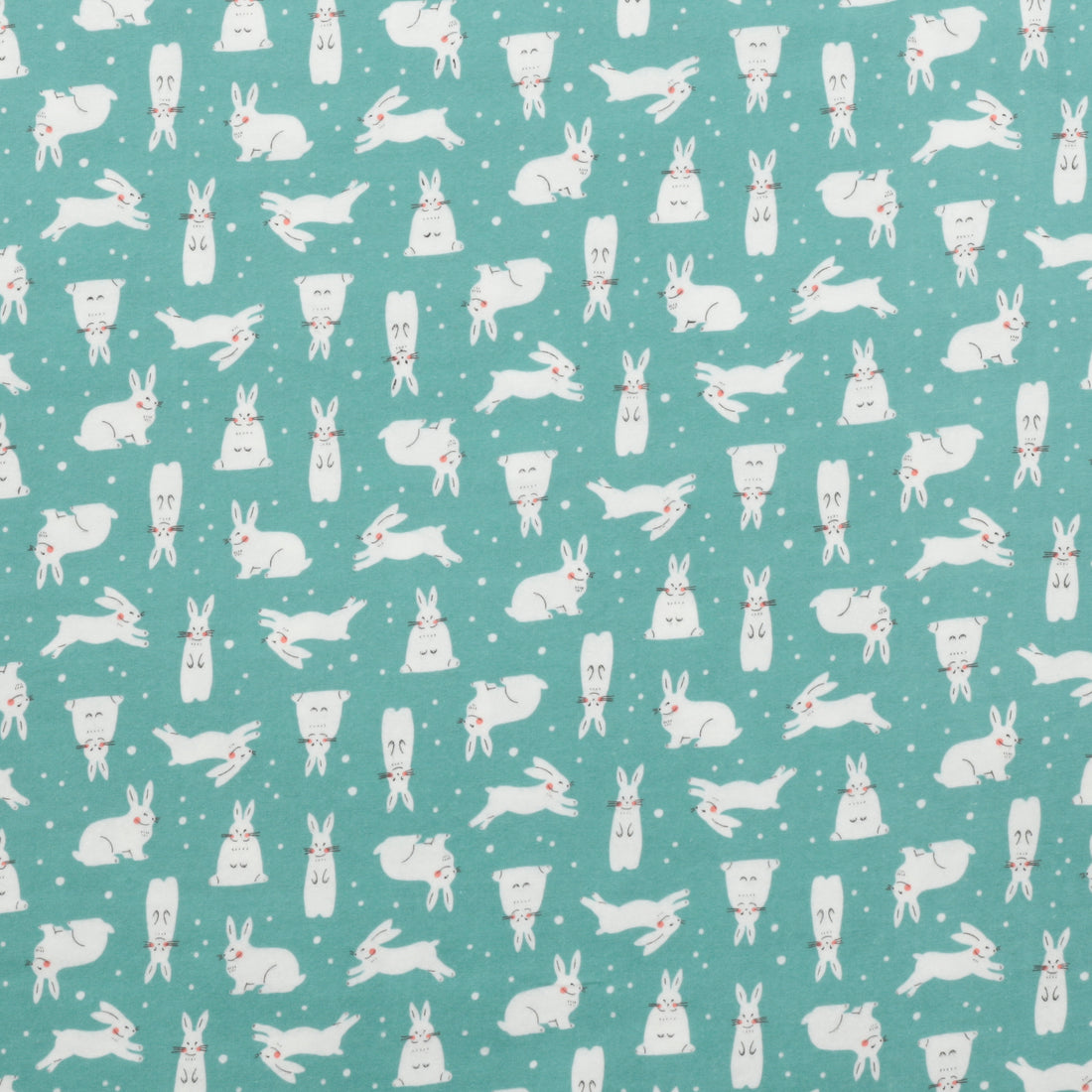 Cloud 9 - Flannel - Winter Forest - Snowhares - Turquoise