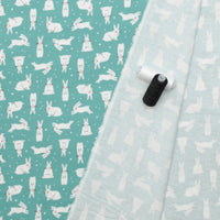 Cloud 9 - Flannel - Winter Forest - Snowhares - Turquoise