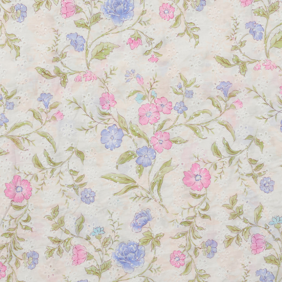 Cotton - Embroidery - Digital Print - Stems - Assorted
