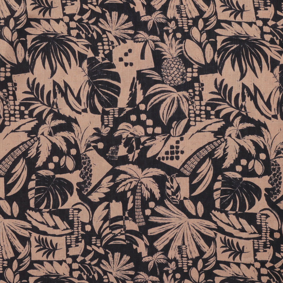 Rayon - Slub - Digital Print - Island Leaves - Assorted