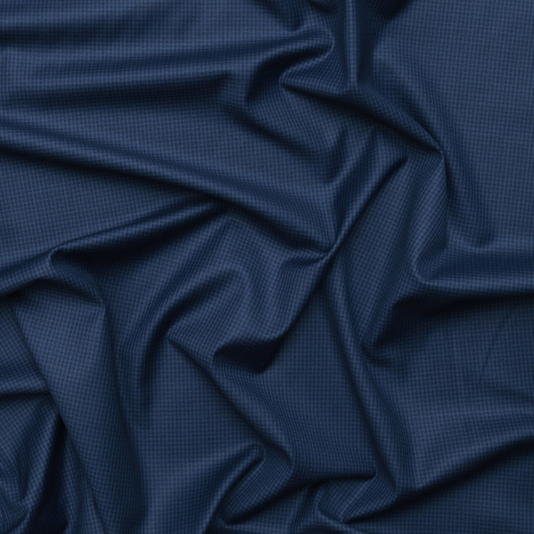 Wool Cashmere - Suiting - Plaid - Navy Blue