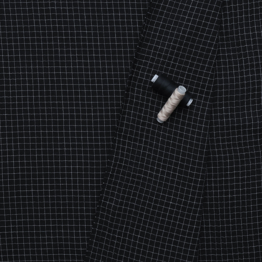 Organic Cotton - Lennon - Double Gauze Check - Black