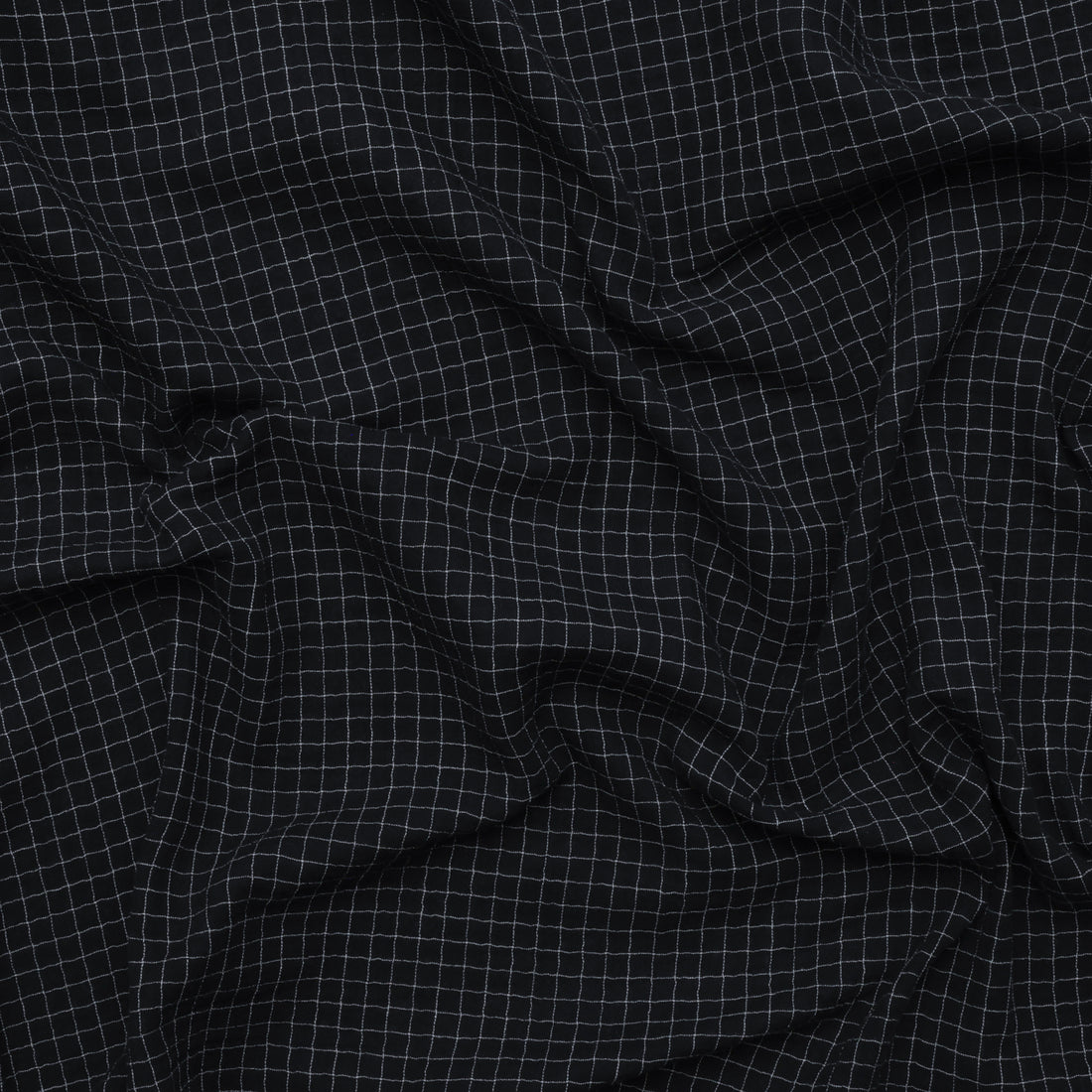 Organic Cotton - Lennon - Double Gauze Check - Black