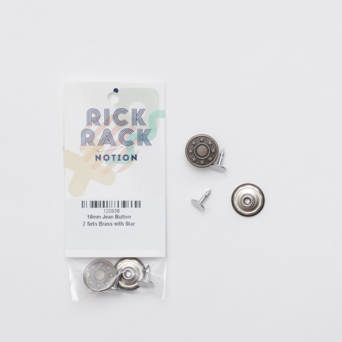 Jean Button - 17mm - 2 Sets - Assorted