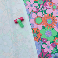 Cotton - French Terry - Designer Print - Groovy Floral - Assorted