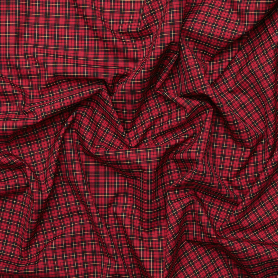 Cotton - Designer Plaid - Red Black