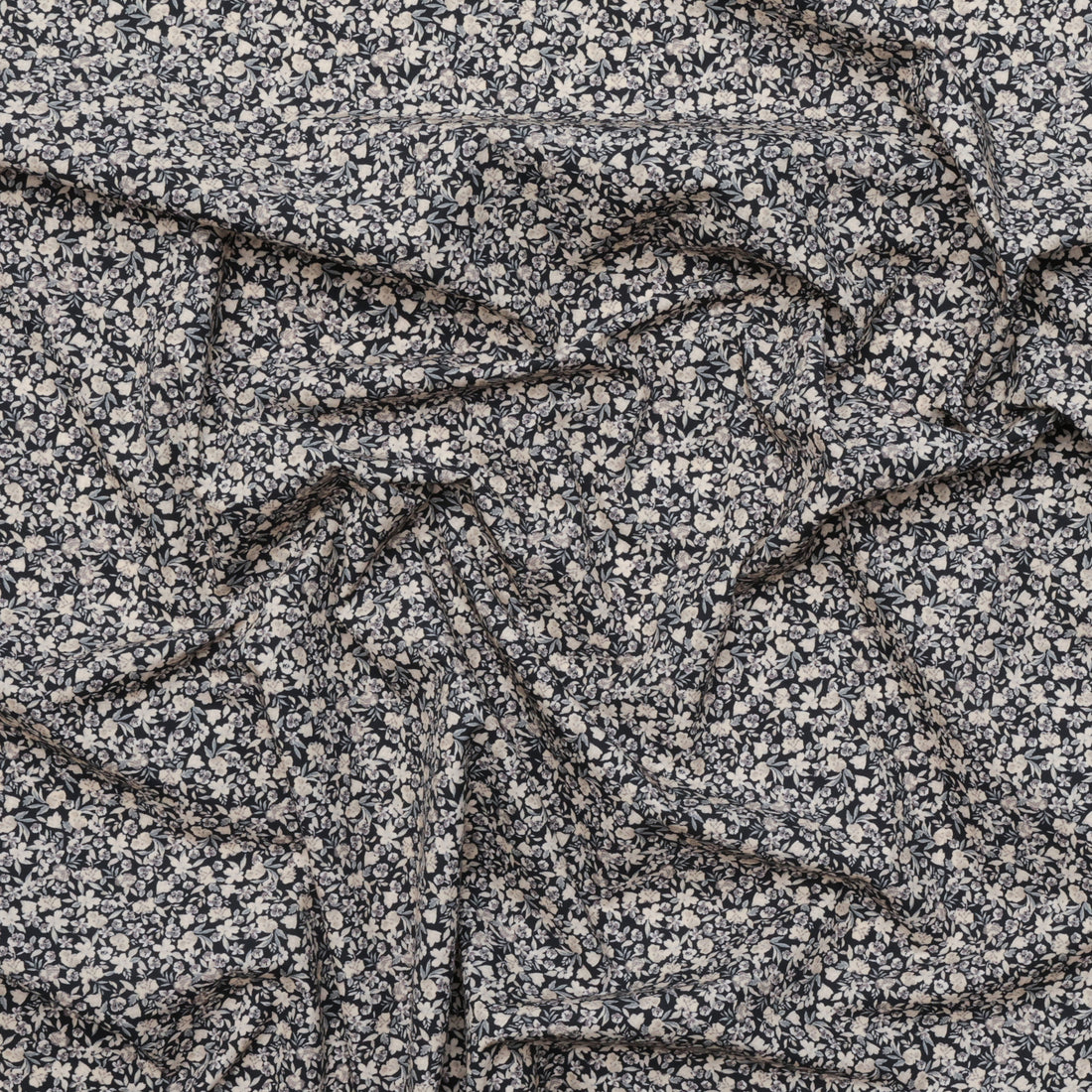 Organic Cotton - Nina Poplin Print - Black Butter