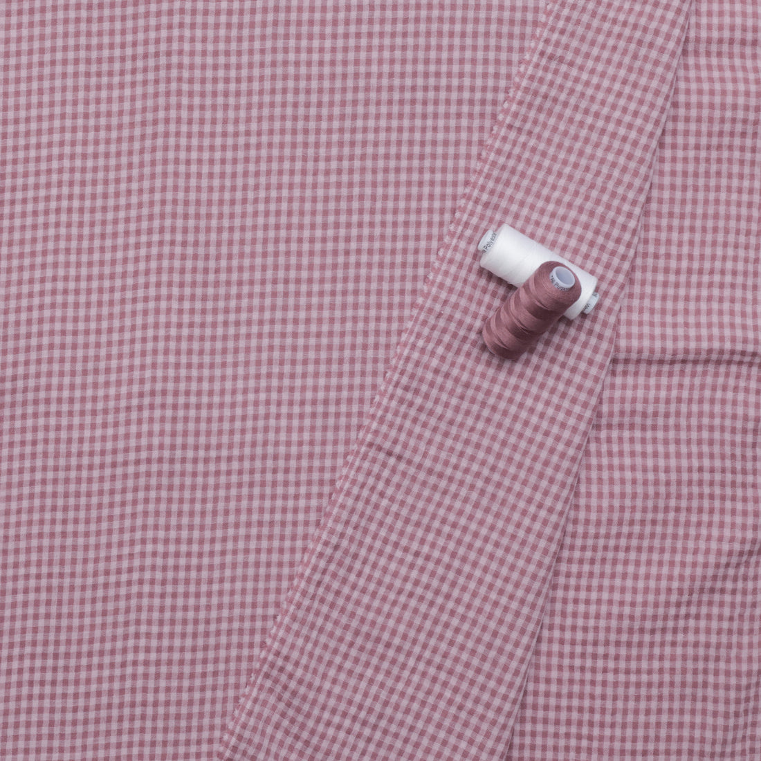 Organic Cotton - Lennon - Double Gauze - Gingham - Plum