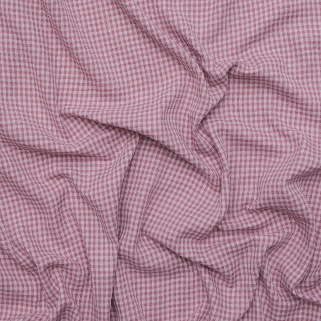 Organic Cotton - Lennon - Double Gauze - Gingham - Plum