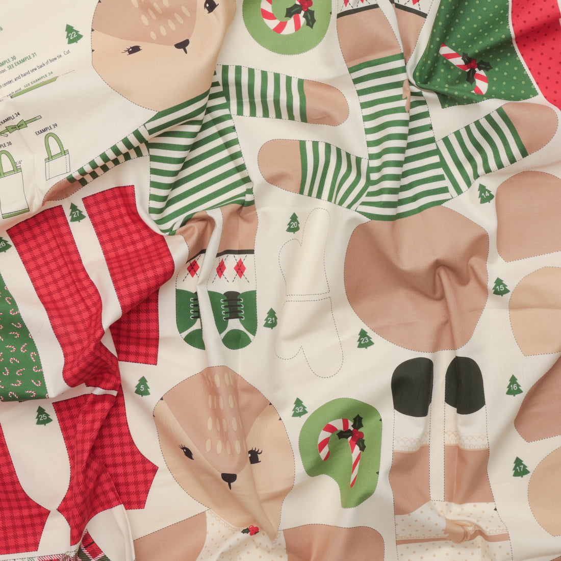 Moda - Cotton - Holiday Cheer - Reindeer Stuffies - Panel