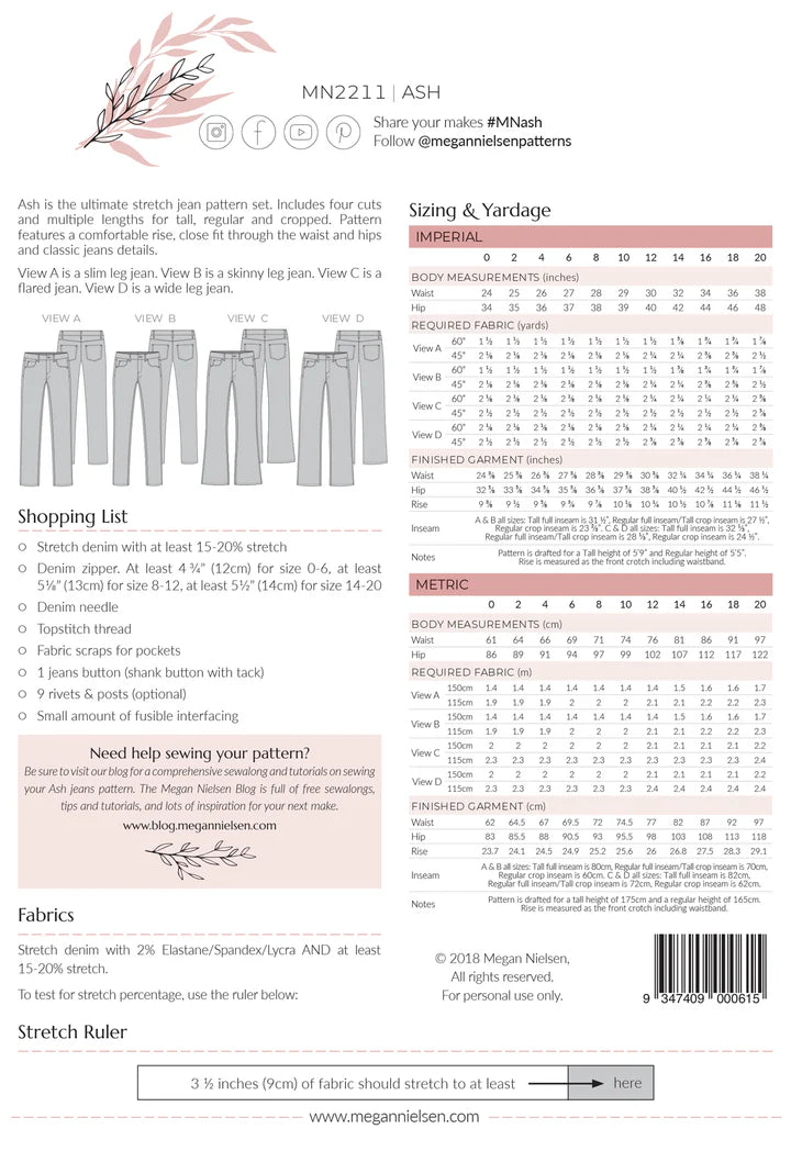 Megan Nielsen - Ash Jeans