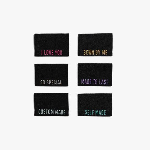 Kylie and the Machine - Sewing Label - Metallic Side Seam - Black