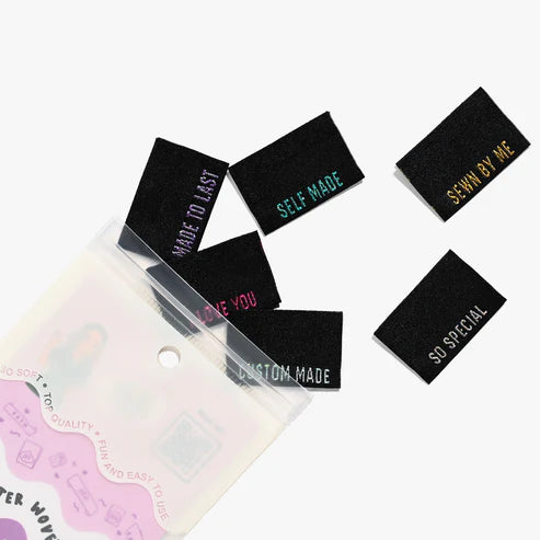 Kylie and the Machine - Sewing Label - Metallic Side Seam - Black