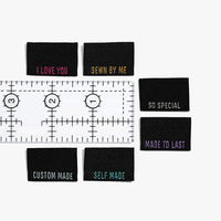 Kylie and the Machine - Sewing Label - Metallic Side Seam - Black