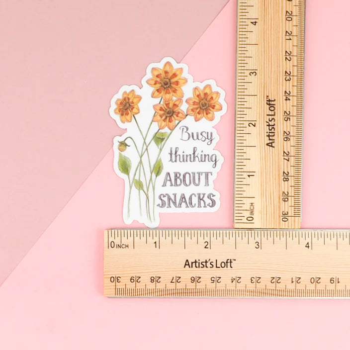 Naughty Florals - Vinyl Sticker - Busy Thinking About Snacks