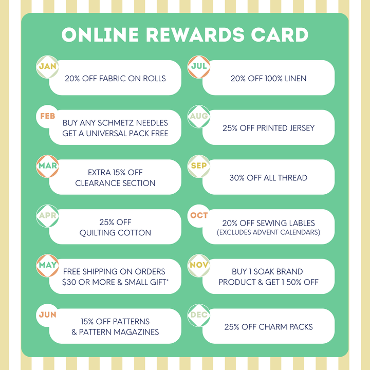 2026 Online Rewards Card