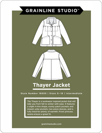 Grainline Studio - Thayer Jacket - Sizes 0-18