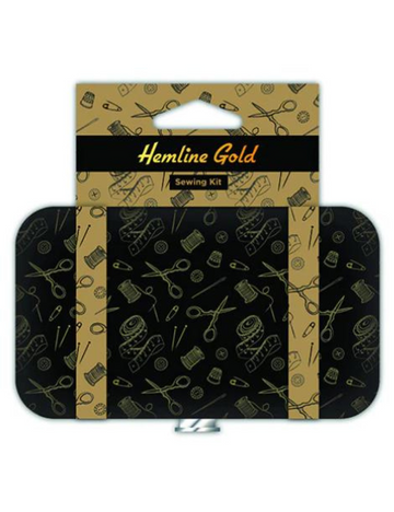 Hemline - Sewing Kit Case - Black Gold