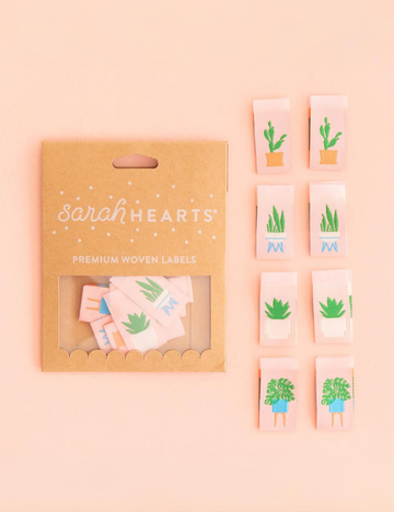 Sarah Hearts - Sewing Labels - Houseplants