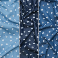 Cotton Blend - Chambray Burnout - Mini Flowers - Assorted