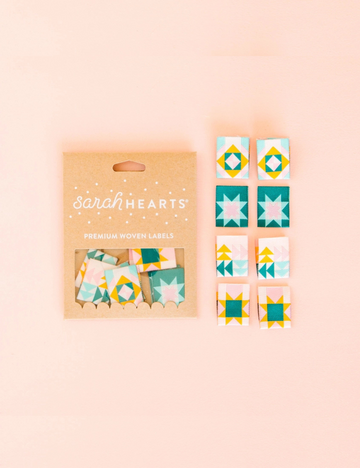 Sarah Hearts - Sewing Labels - Quilt Block Multipack
