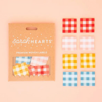Sarah Hearts - Sewing Labels - Gingham