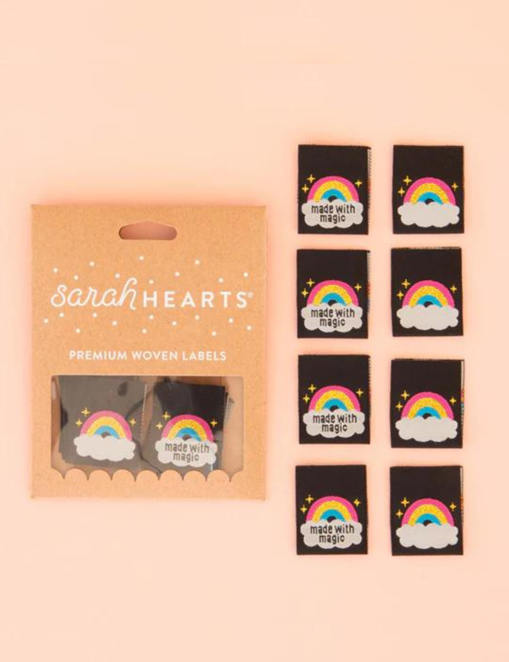 Sarah Hearts - Sewing Labels - Made With Magic