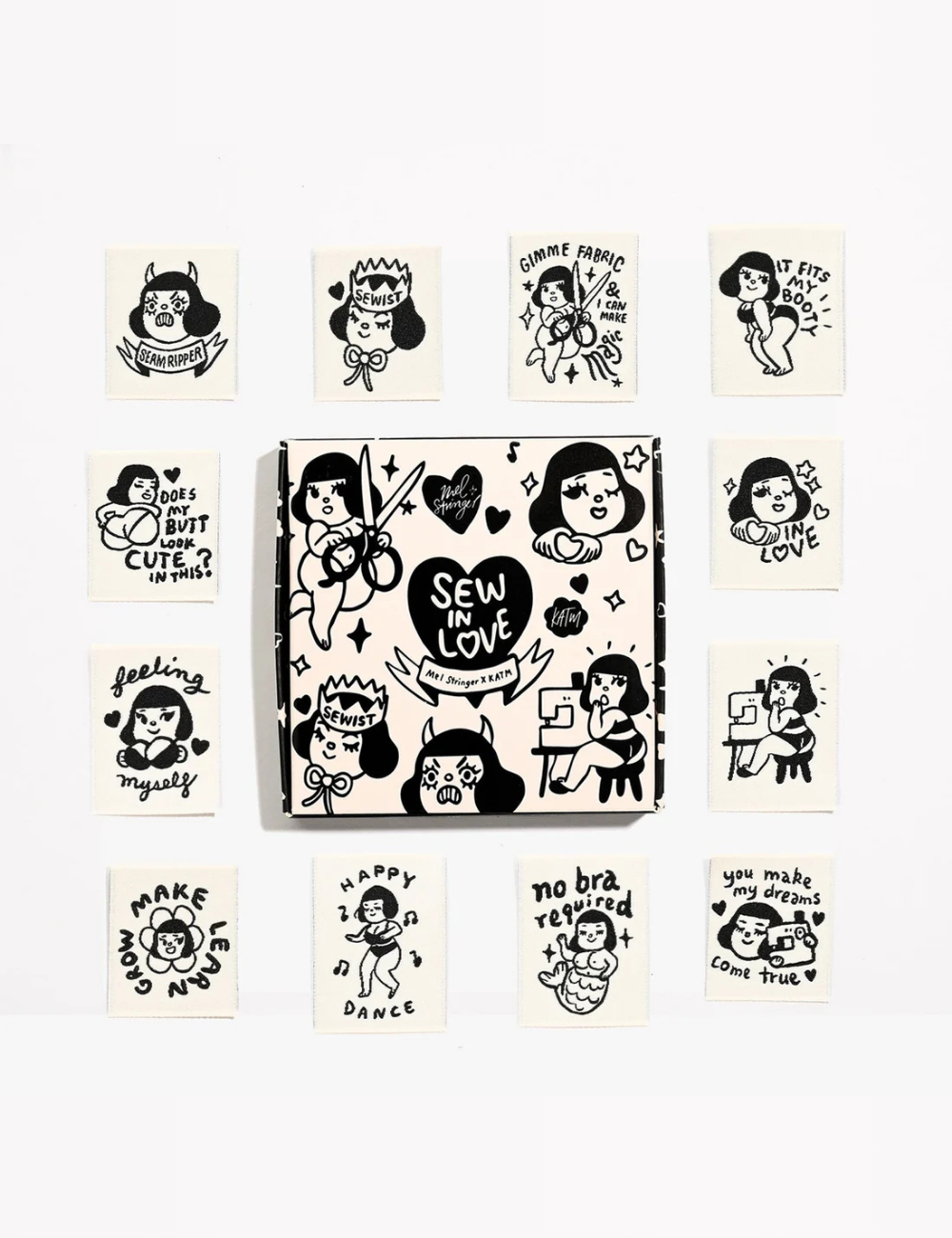 Kylie and the Machine x Mel Stringer - Sewing Label Box - Sew-In Love + Feeling Yourself
