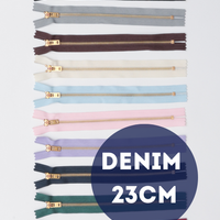 YKK - Denim Zipper - #5 Brass - 9" - Assorted