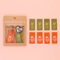 Sarah Hearts - Sewing Labels - Floral Design Multipack