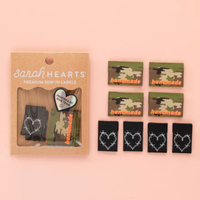 Sarah Hearts - Sewing Labels - Camo and Barbed Wire Heart