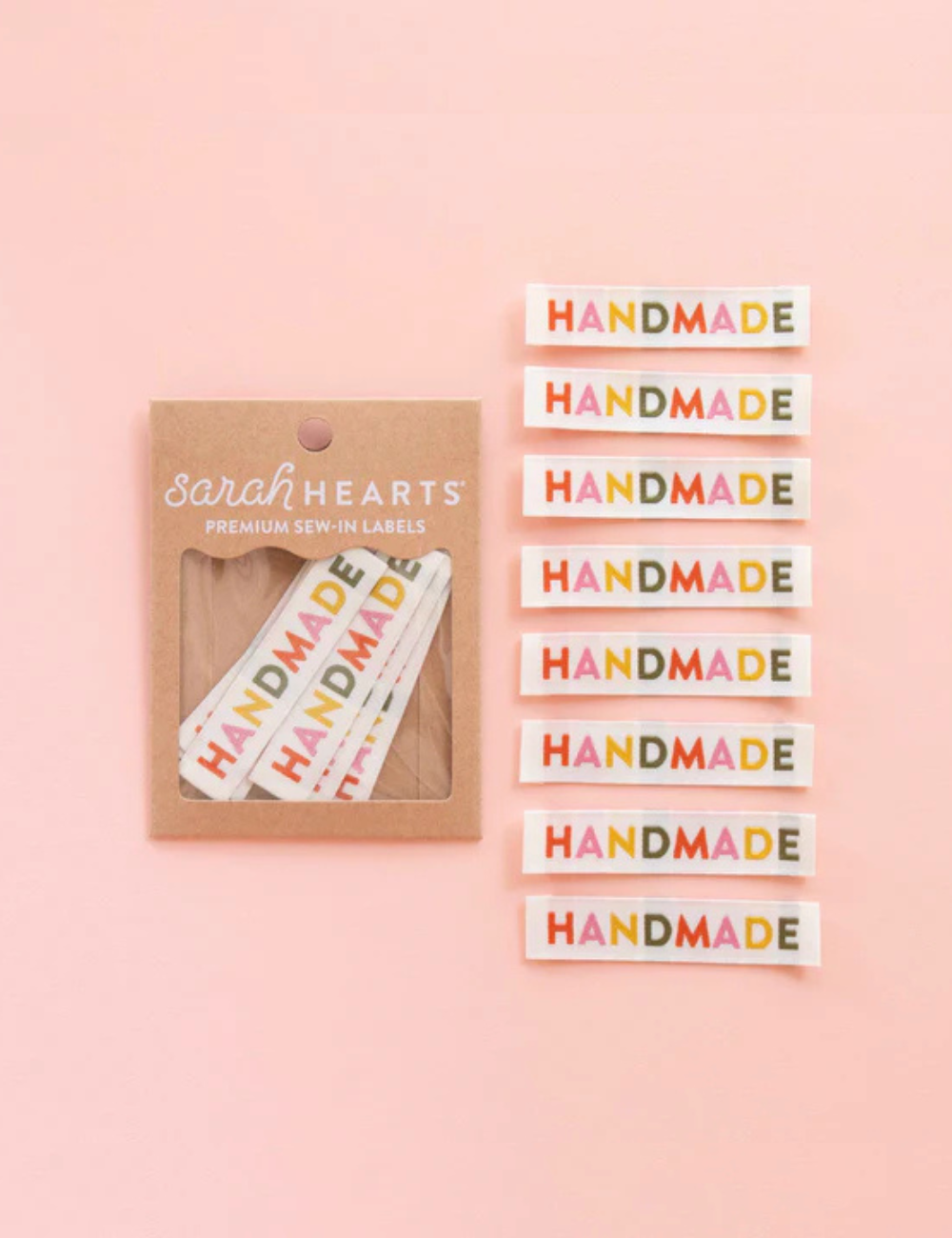 Sarah Hearts - Sewing Labels - Handmade Woven