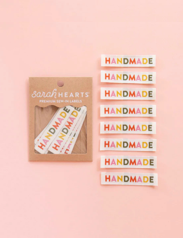 Sarah Hearts - Sewing Labels - Handmade Woven