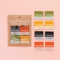 Sarah Hearts - Sewing Labels - Thanks I Made It Multipack