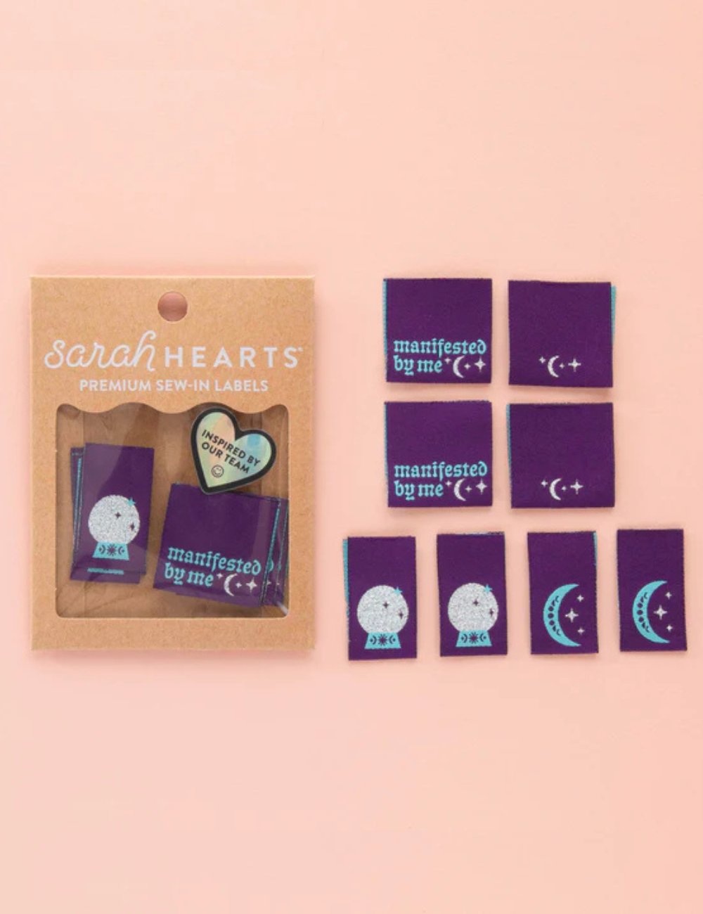 Sarah Hearts - Sewing Labels - Manifested By Me