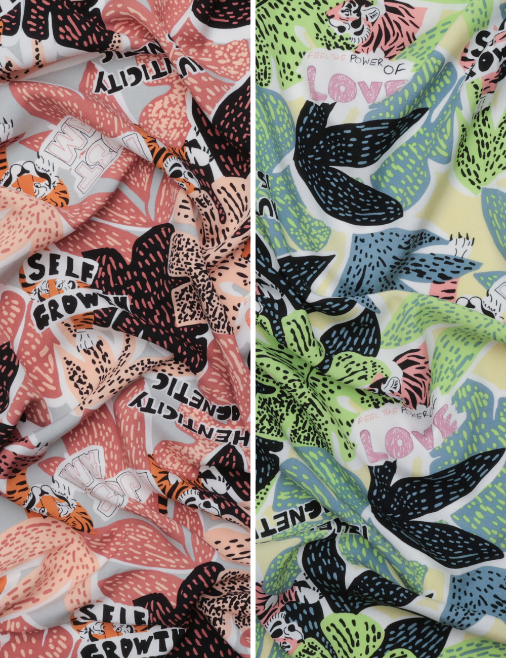 Rayon - Poplin Print - Power Of Love - Assorted