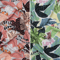 Rayon - Poplin Print - Power Of Love - Assorted