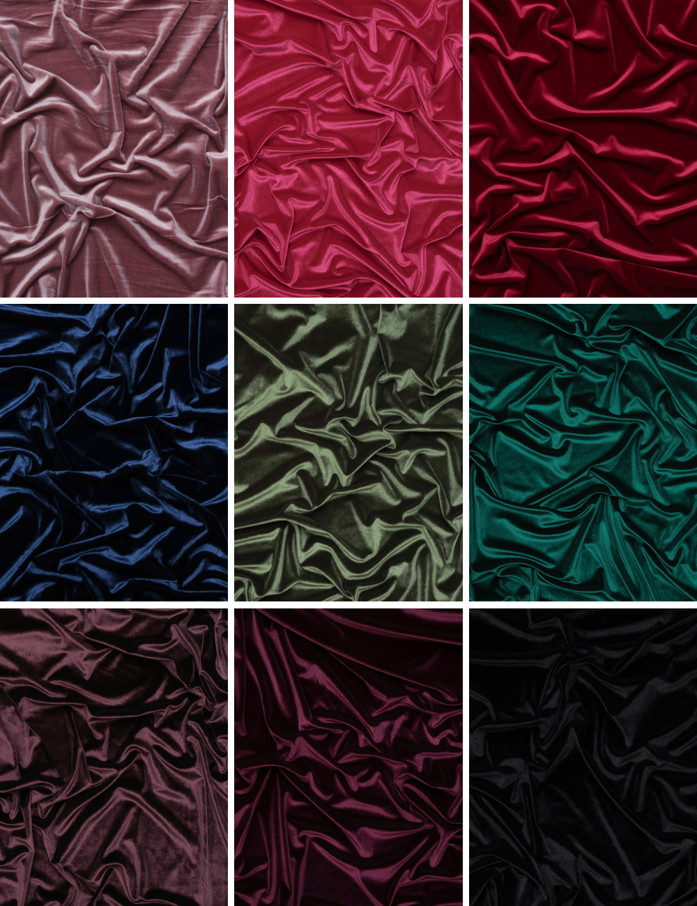 Poly - Sophia - Stretch Velvet - Assorted