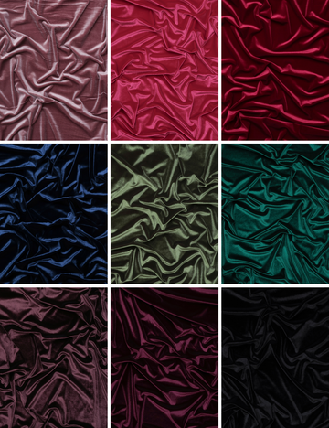 Poly - Sophia - Stretch Velvet - Assorted