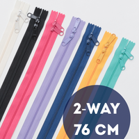 YKK - End to End 2 Way Bag Zipper - #4.5 Coil Nylon - 30" - Assorted