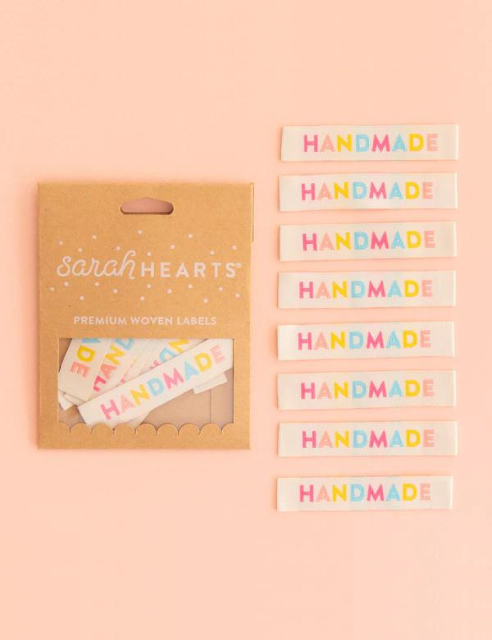 Sarah Hearts - Sewing Labels - Colorful Handmade
