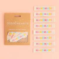 Sarah Hearts - Sewing Labels - Colorful Handmade