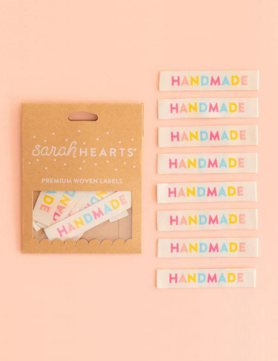 Sarah Hearts - Sewing Labels - Colorful Handmade