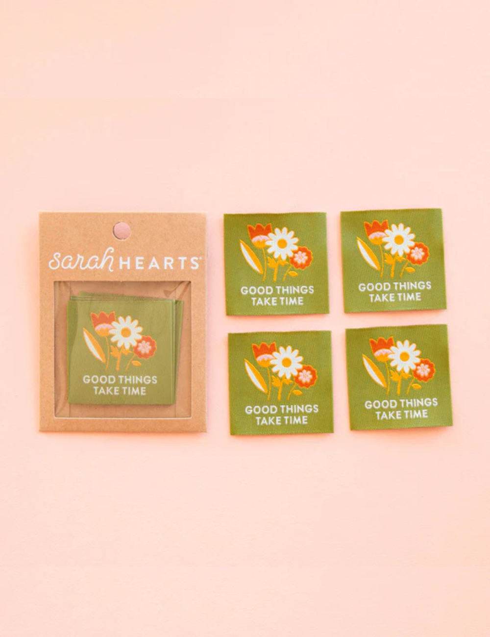 Sarah Hearts - Sewing Labels - Good Things Take Time
