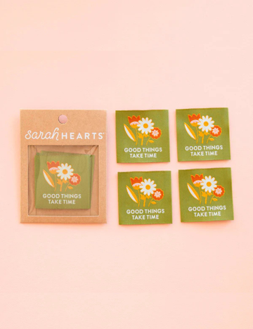 Sarah Hearts - Sewing Labels - Good Things Take Time